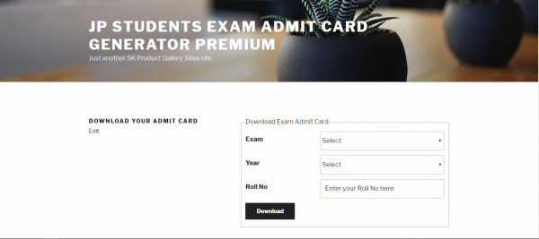 JP Students Exam Admit Card Generator Premium